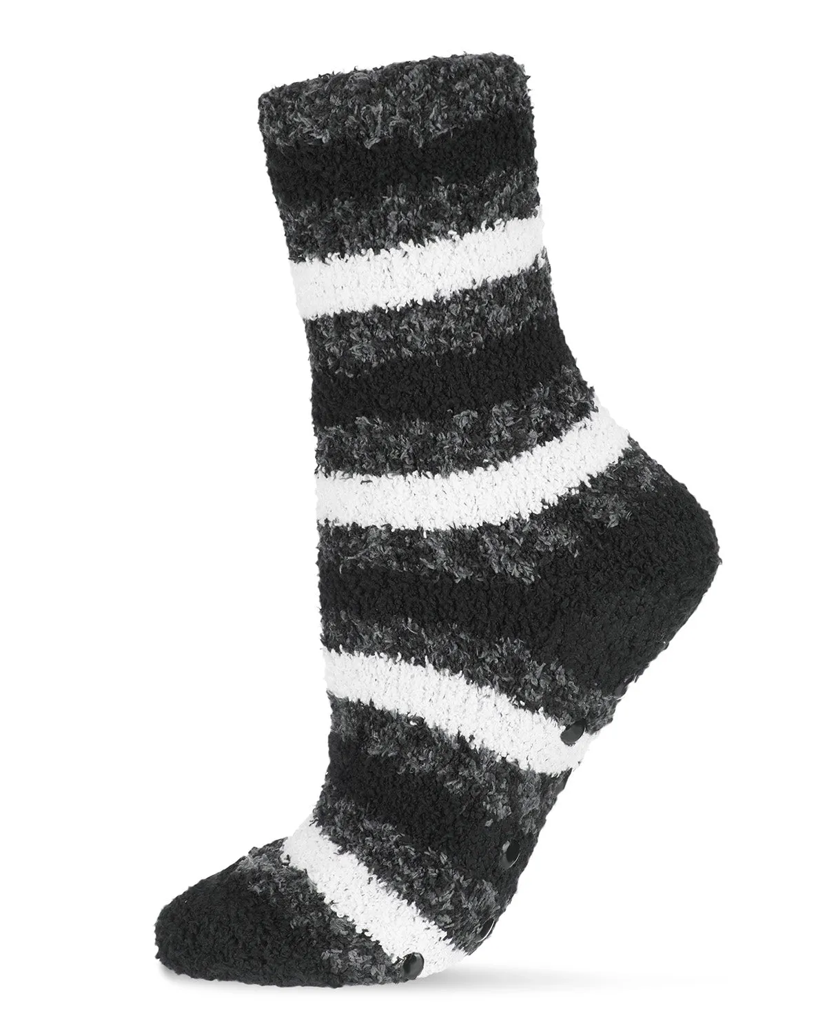 Women's Charcoal Stripe Cozy Sock And Legging Set