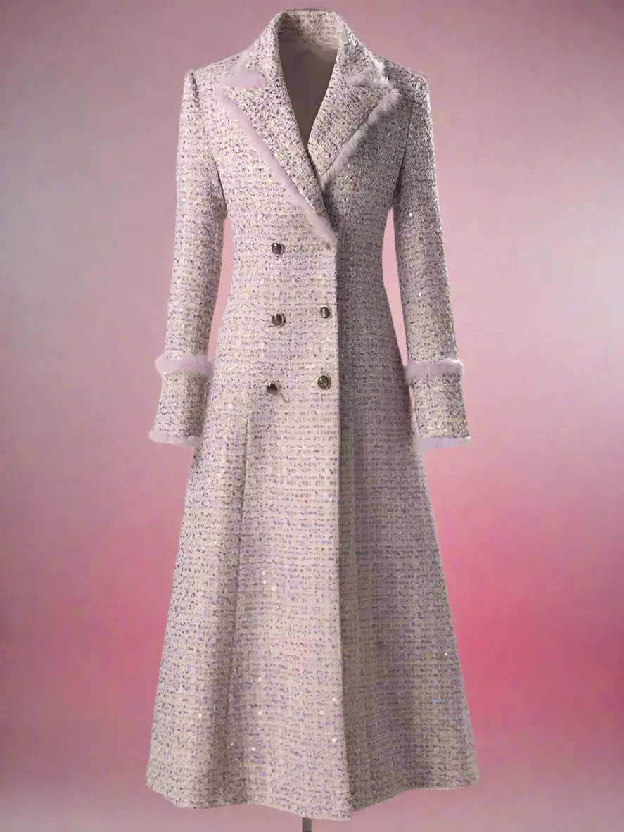 Women's Elegant Tweed Overcoat & Trench Coat