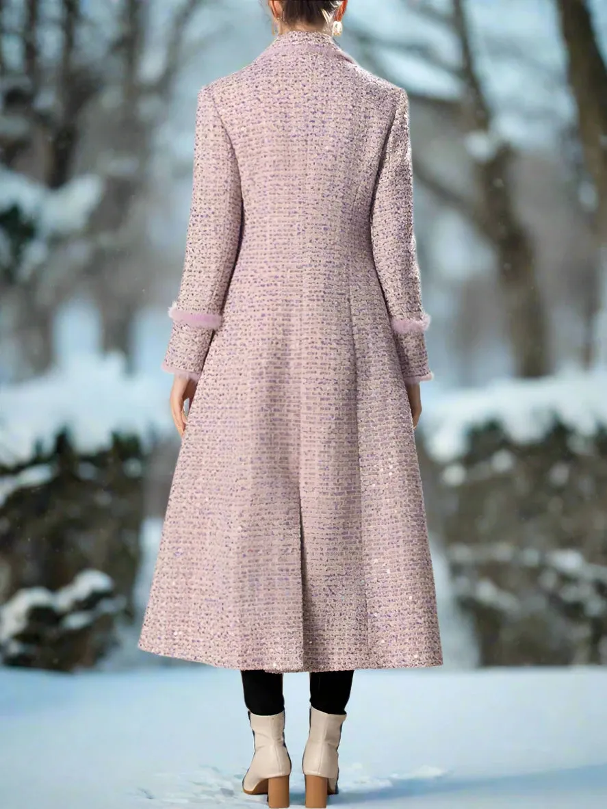 Women's Elegant Tweed Overcoat & Trench Coat