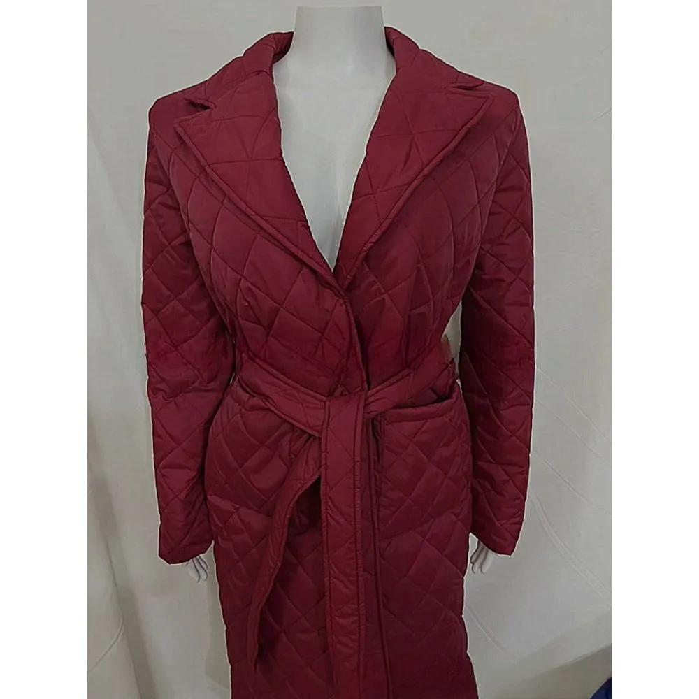 Women's Quilted Cotton Padded Long Coat