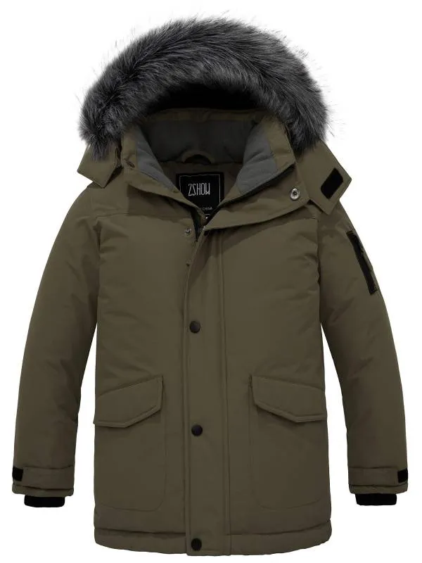 ZSHOW Boy's Hooded Winter Padded Coat